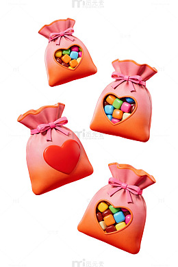 糖果礼袋情人节