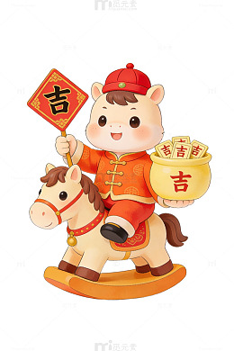 卡通马年吉祥物