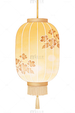 中式灯笼花卉图案