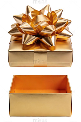 金色礼盒与蝴蝶结