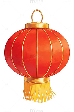 红色灯笼春节元素