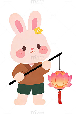 卡通兔子提灯笼