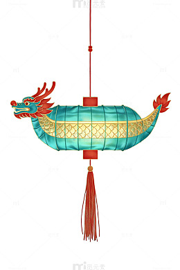 龙舟灯笼图案