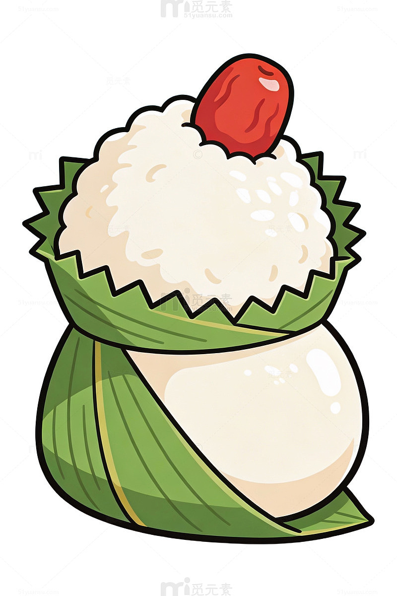 卡通粽子插画