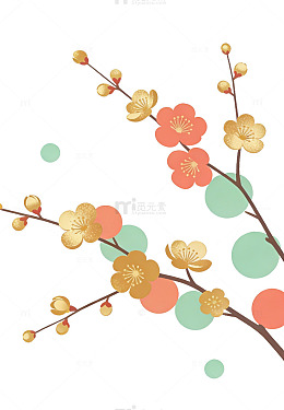 和风樱花插画设计素材