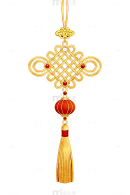 金色中国结挂饰