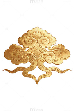 金色祥云纹样图案