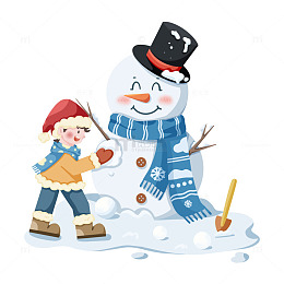 玩雪创意场景元素