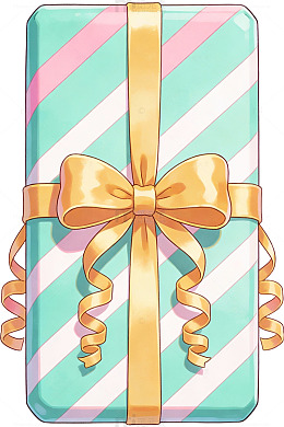 条纹礼盒彩带蝴蝶结