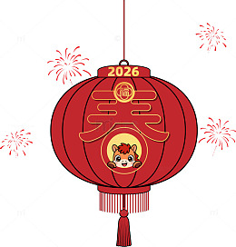 2026喜庆红色马年灯笼