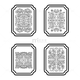 中国传统植物花卉纹样素材