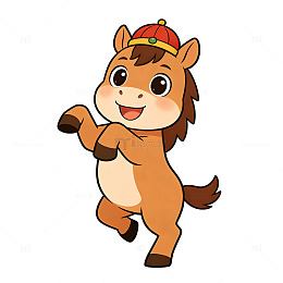 卡通马年新年春节贺岁海报字体素材