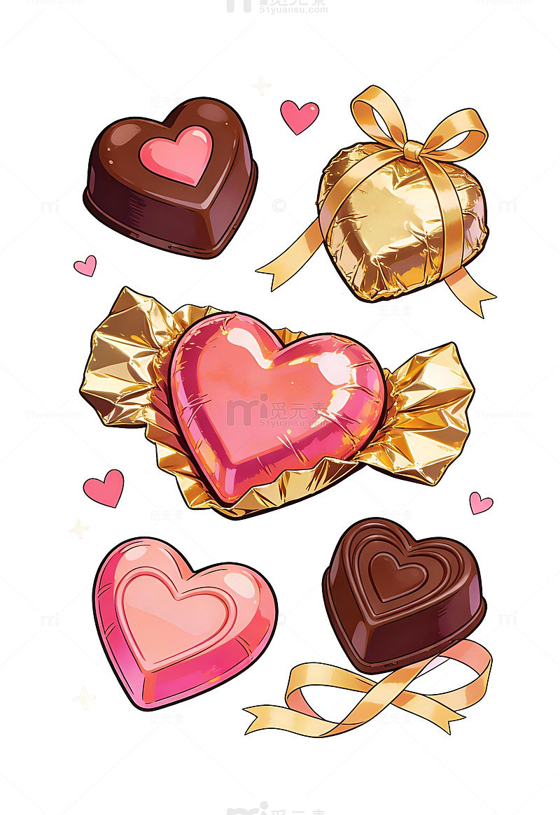 卡通糖果插画设计素材