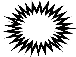 黑色锯齿状放射图案图片