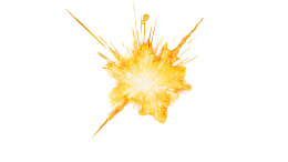 白色背景上的爆炸火焰