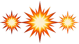 三枚爆炸光芒四射图片