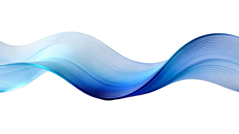 蓝色波浪线条抽象设计