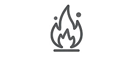简洁线条风格的火焰图标