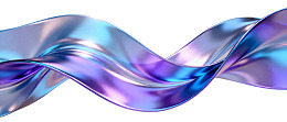 流动光泽的蓝紫色抽象波浪