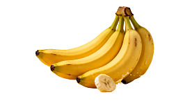 新鲜香蕉串与切片图片