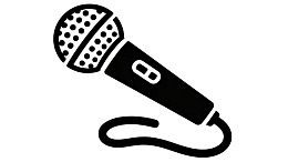 黑色麦克风图标简洁设计