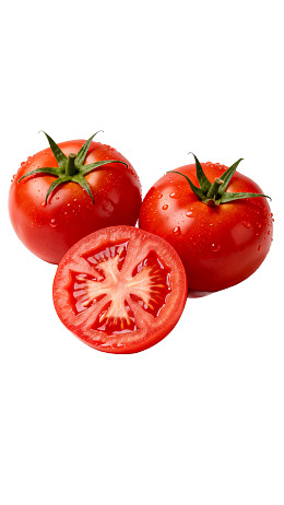 新鲜红番茄特写图片