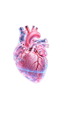 透明心脏结构3D模型