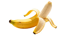 剥开的香蕉特写图片