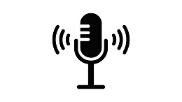 黑色麦克风图标在白色背景上