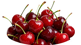 新鲜水润的红樱桃图片