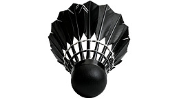 黑色羽毛球特写图片