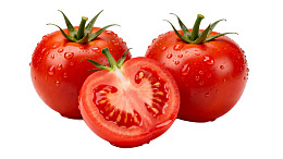 新鲜红番茄带水珠图片