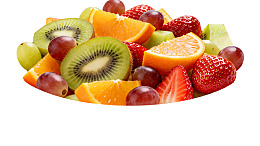 色彩鲜艳的混合水果拼盘