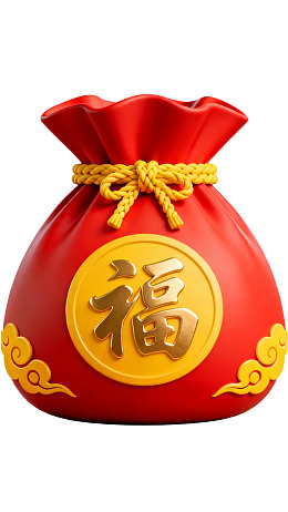 红色福袋装饰品图片