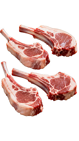 四块新鲜羊排肉图片