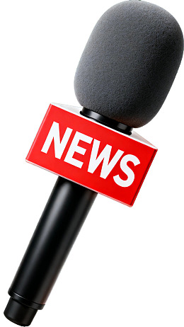 新闻采访话筒特写图片