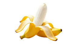 剥开的香蕉特写图片