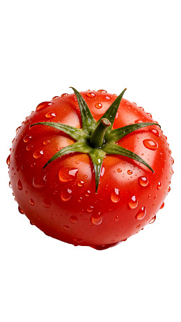 新鲜红番茄带水珠图片