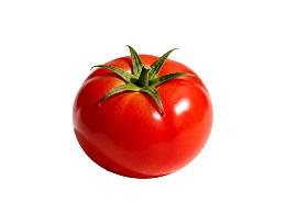 一颗鲜红的番茄特写图片