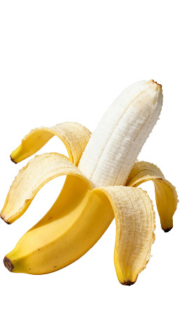 剥开的香蕉特写图片