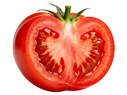 切开的红色番茄特写图片