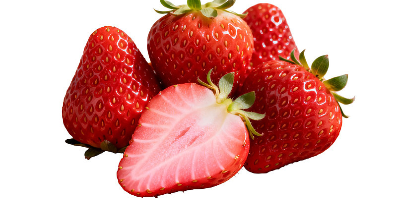 新鲜草莓特写展示图片