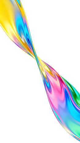 多彩流线交织的抽象艺术图案