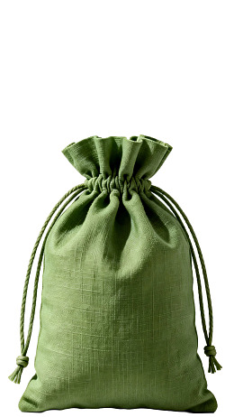 绿色布袋抽绳设计简洁实用