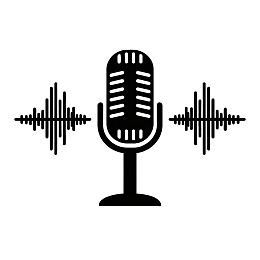 复古麦克风与声波图标