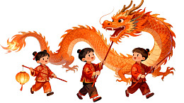 儿童舞龙庆佳节图片