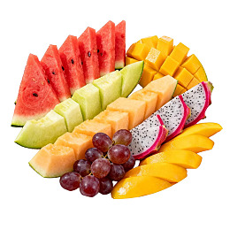 色彩鲜艳的水果拼盘图片