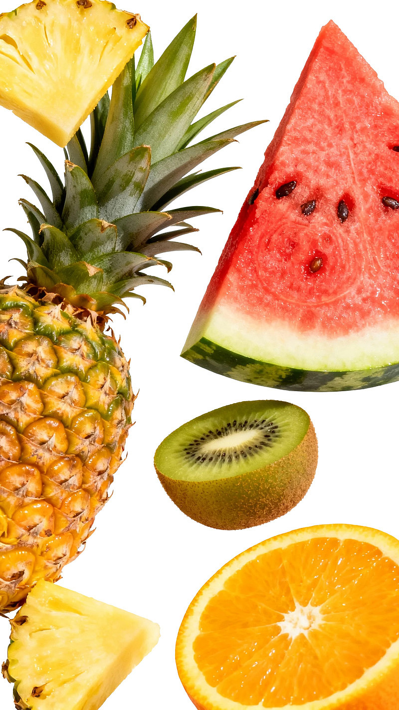 菠萝西瓜猕猴桃橙子拼盘