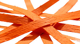 橙色纸条交织的纹理图案