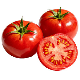 新鲜红番茄特写展示图片